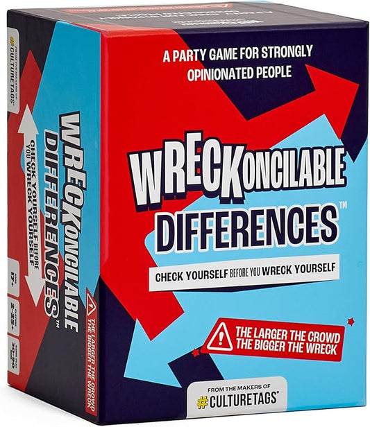 WRECKoncilable Differences ??Party Game for Adults 17+ | Debate Card Games for Game Night, Kickbacks & Parties | Rock Paper Scissors Adult Game | 2-25+ Players