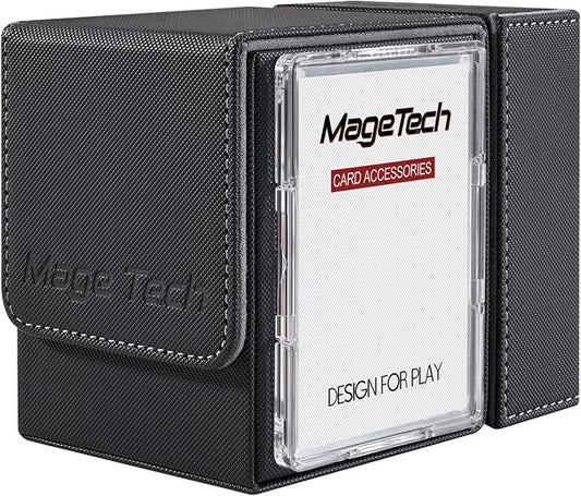Adventurer [Paragon] Commander Kit - Avatar Holder + Backpack Dice Box Snap-On Back Panel, with Life Tracker - MTG Commander/EDH - Black/Grey