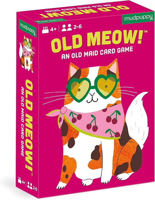 Mudpuppy Old Meow! – Feline Version of Classic Kids Old Maid Card Game with Cute Illustrations of Cats for Children Ages 4 and Up, 2-4 Players