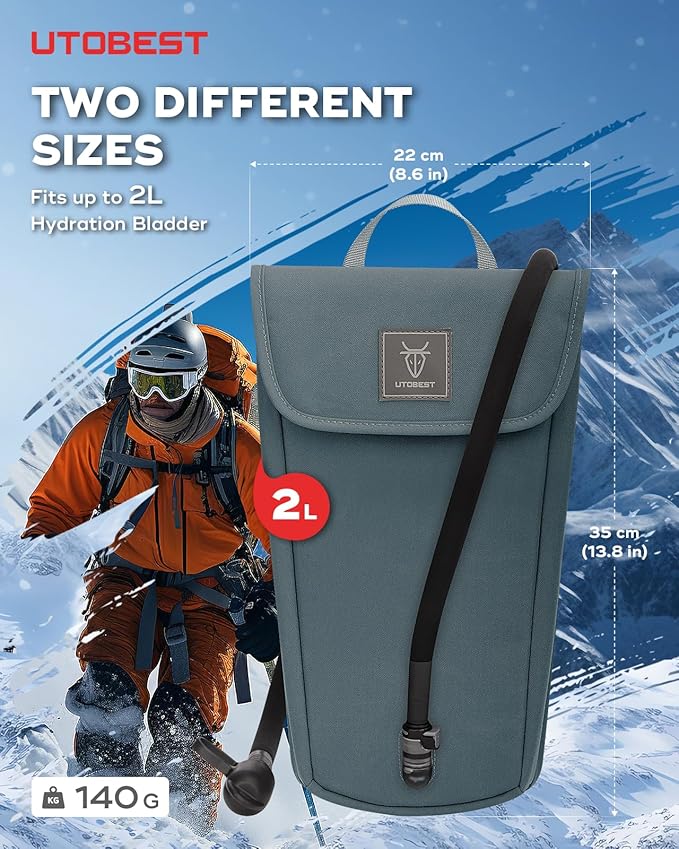 Insulated Insulation Bag, Fits 2L&3L Hydration Water Bladders, Lightweight & Water Resistant, Bladder is NOT Included