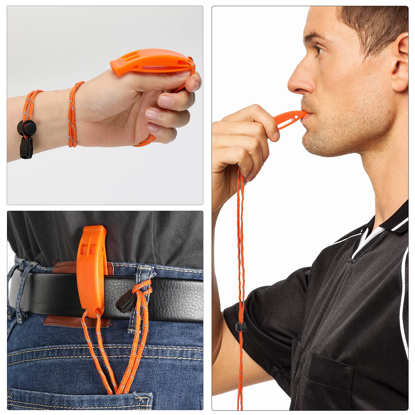 Hipat Emergency Whistle, Super Loud Floating Whistle with Lanyard, Ideal for Boating, Swimming