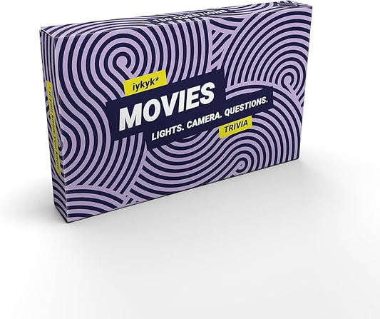 iykyk Movies - Ultimate Movie Quiz Game - 150 Cards Covering Classic Movies to Modern Blockbusters - Twist on Classic Quiz - Ideal for Game Nights and Travel - Show Off What You Know About Movies