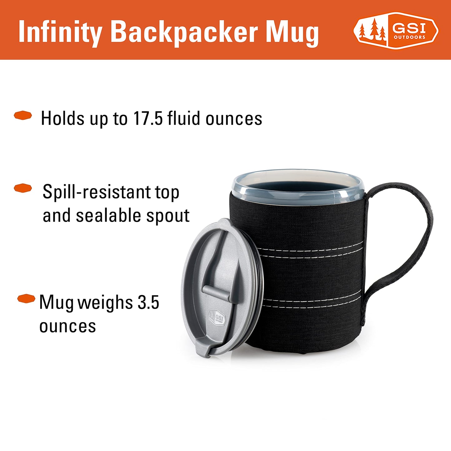 GSI Outdoors 75285 Infinity Backpacker Mug Black