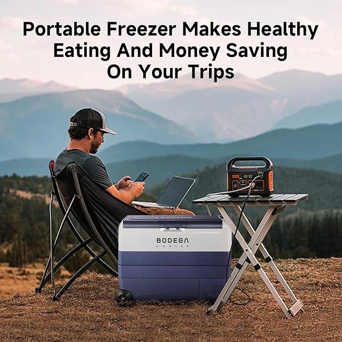BODEGACOOLER 12 Volt Car Refrigerator,64 Quart Portable Fridge Cooler APP Control,-4℉-68℉ 60L Dual Zone Car Freezer Cooler, 12/24V DC and 100-240V AC for Camping,Travel,RV,Boat,Van,Road Trip