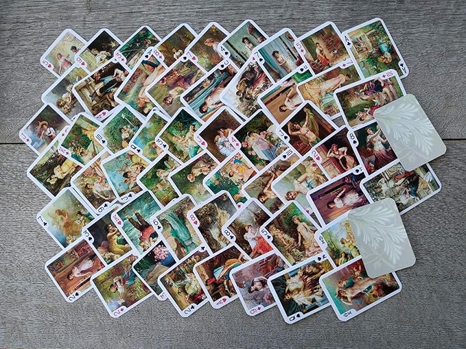 HANS ZATZKA Playing Cards (Poker Deck 54 Cards All Different) Vintage Retro Museum Painting Fantasy Pinup