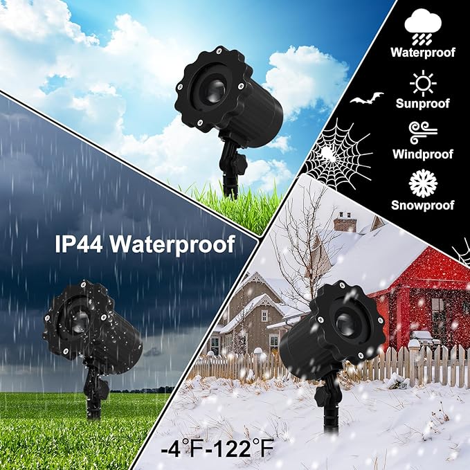 Treela Halloween Projector Lights Outdoor Dynamic Scary Scarecrow Lights Decoration Outside Indoor LED Landscape Lamp for Holiday Garden Supplies (Green)