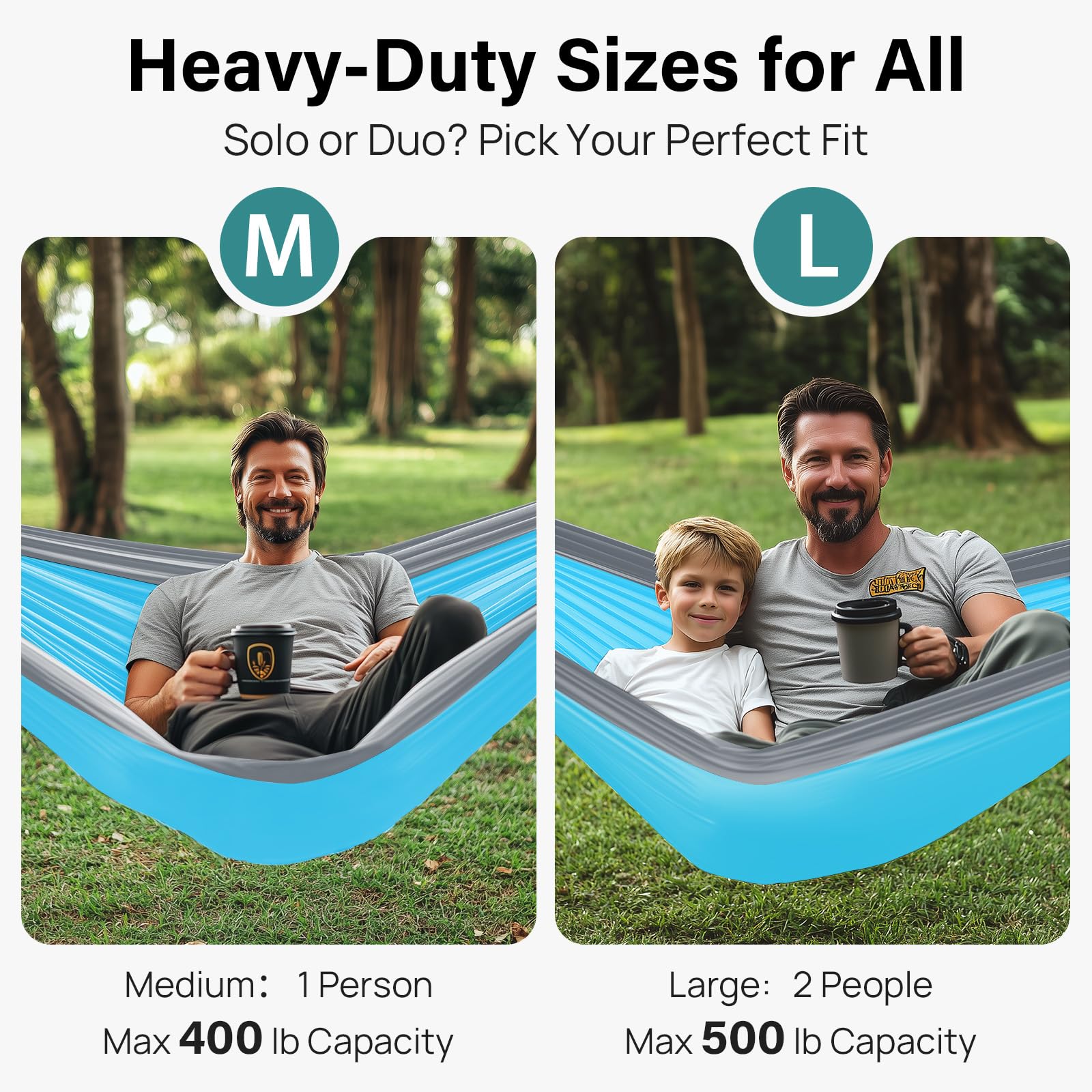 Kootek Camping Hammock 400lbs Capacity Outdoor Camping Essentials, Single