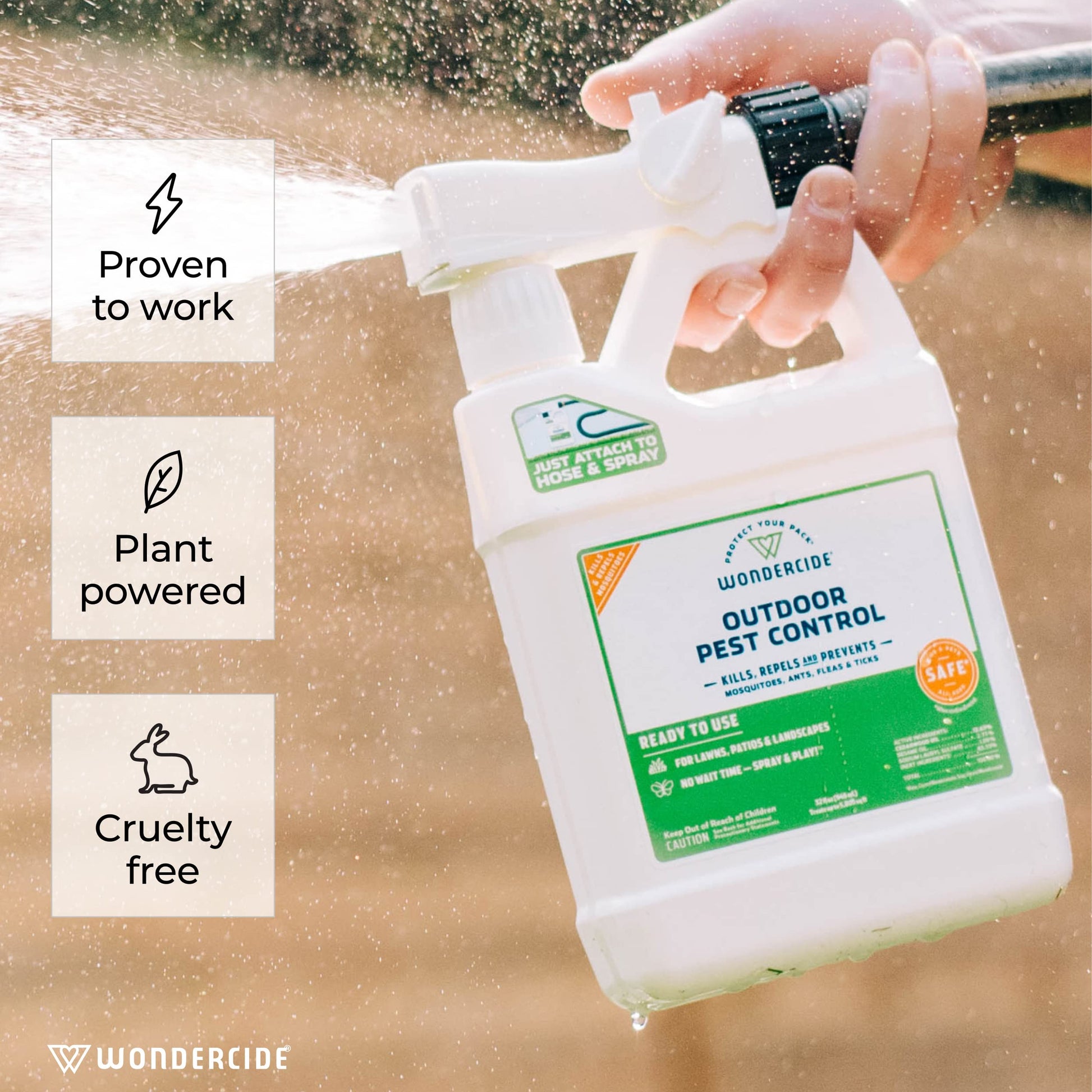 Wondercide - Outdoor Pest Control Spray with Natural Essential Oils - 32 oz
