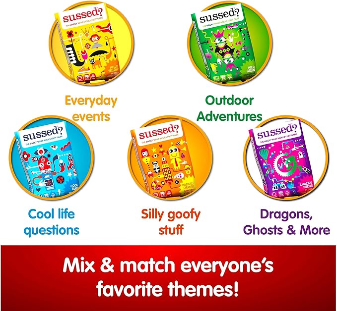 SUSSED The Wacky ?˜What Would You Do??Travel Card Game - Social Fun for Kids and Teens - Fun Boo Basket Stuffer for Families - Ages 7+ - Orange Pack