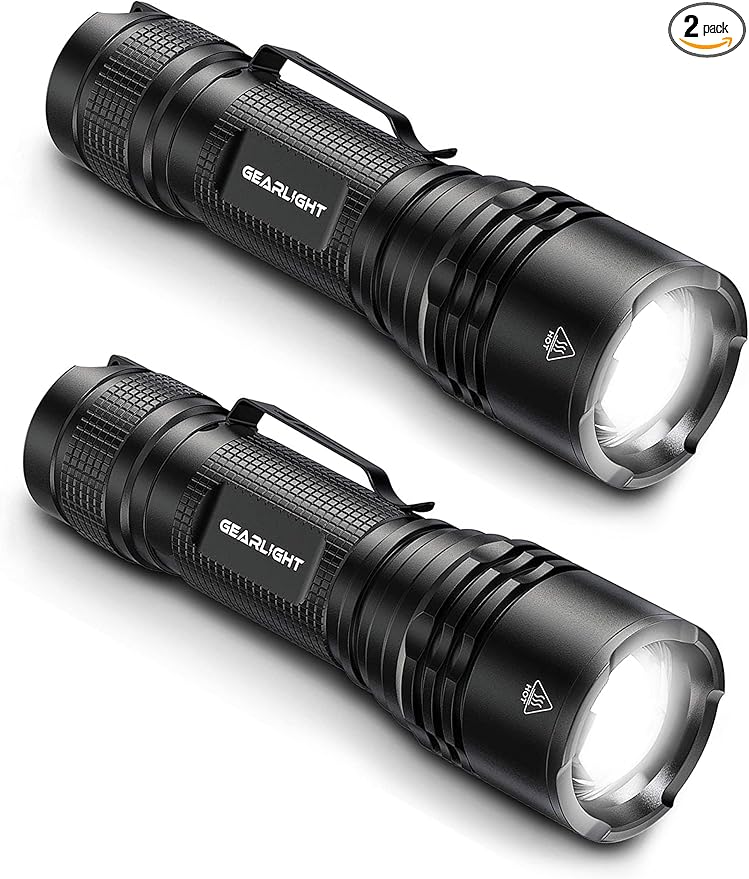 GearLight LED Tactical Flashlights High Lumens - Mini Flashlights for EDC Carry - Compact Powerful Emergency Flashlight Made from Military-Grade Aluminum - Drop Resistant and Water Resistant
