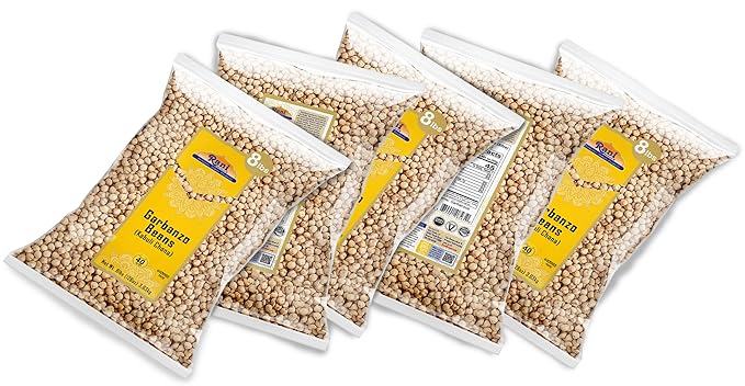Rani Garbanzo Beans (Kabuli Chana) 128oz (8lbs) 3.63kg x Pack of 5 (Total of 40lbs) Bulk ~ All Natural | Vegan | Gluten Friendly | NON-GMO | Kosher | Indian Origin