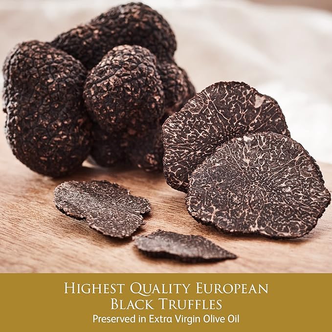 TruffleHunter - Black Truffle Slices - Preserved Truffles in Extra Virgin Olive Oil - 1.74 Oz