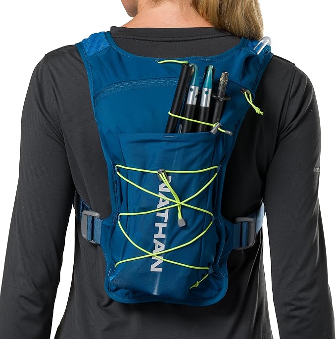 Nathan QuickStart 1.5L Hydration Pack Vest with Bladder or flasks, Storage Pockets, Breathable Moisture-Wicking Fabric, Adjustable Straps for Running, Hiking, Walking, Marathons, Obstacle Races