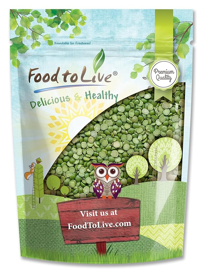Food to Live Green Split Peas, 5 Pounds – Dried, Vegan, Kosher, Bulk. Easy to Cook. Rich in Protein, Fiber, Essential Minerals. Great for Pea Soup, Stews, Salads. Perfect to Serve with Rice.