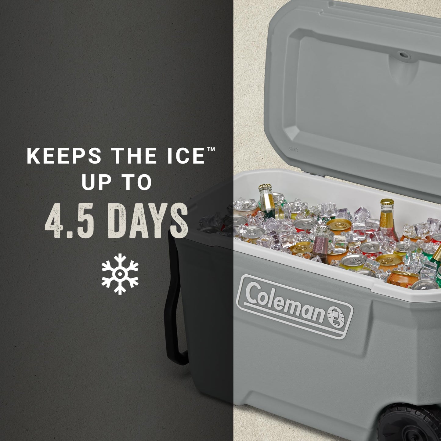 Coleman Classic Series Insulated Portable Rolling Cooler with Wheels, Leak-Resistant Outdoor Hard