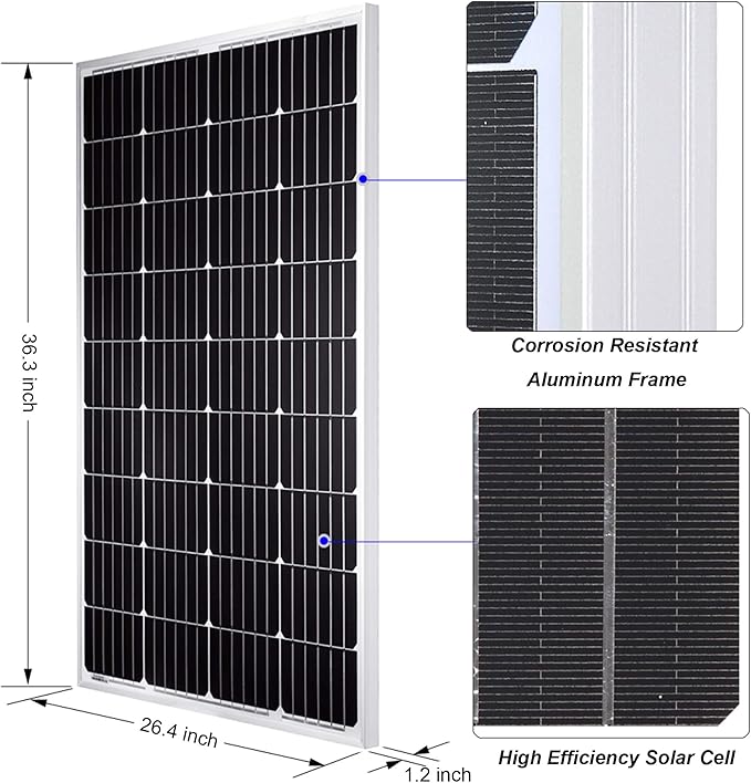Pikasola 200 Watt 12/24V Solar Panel Kit for RV Boat Home: 2pcs 100W Monocrystalline Solar Panel Grade A + 12/24V Solar Charge Controller + 16ft &10ft Solar Cable + Z-Brackets