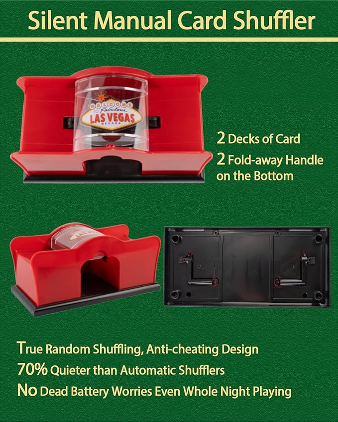5 in 1 Casino Game Complete Set: 200 Pro Poker Chips+Silent Card Shuffler, Blackjack+Roulette Wheel+Craps+Texas Holdem+Poker Kit,Table Game Mat+Playing Card+Dice+Casino Accessory