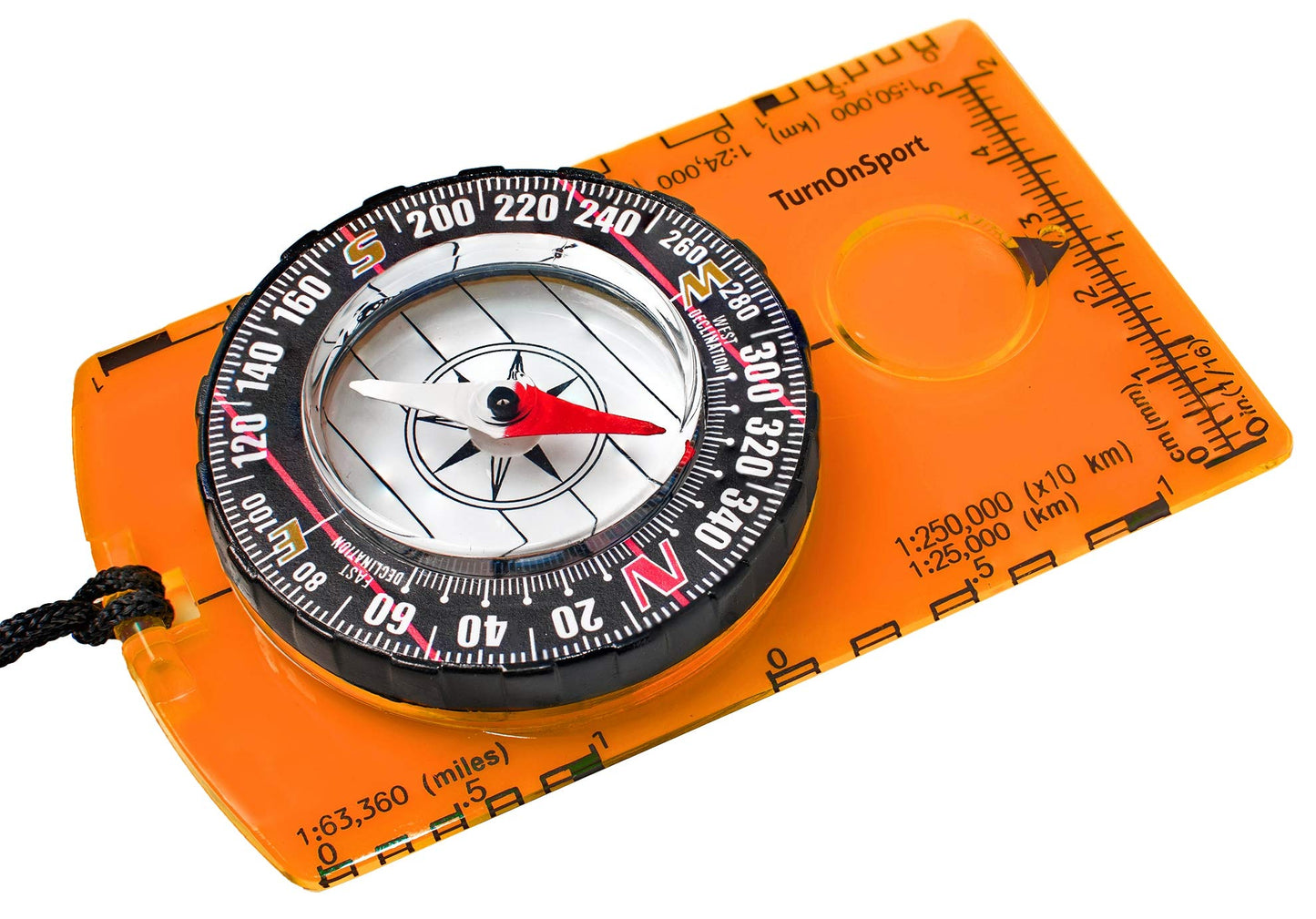 Orienteering Compass Advanced Scout for Hiking Camping Navigation Orange