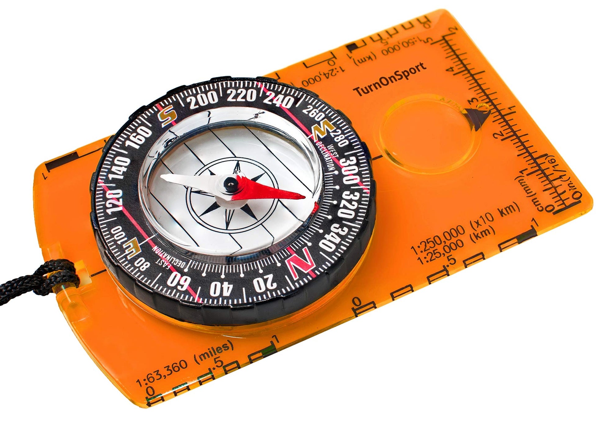 Orienteering Compass Advanced Scout for Hiking Camping Navigation Orange