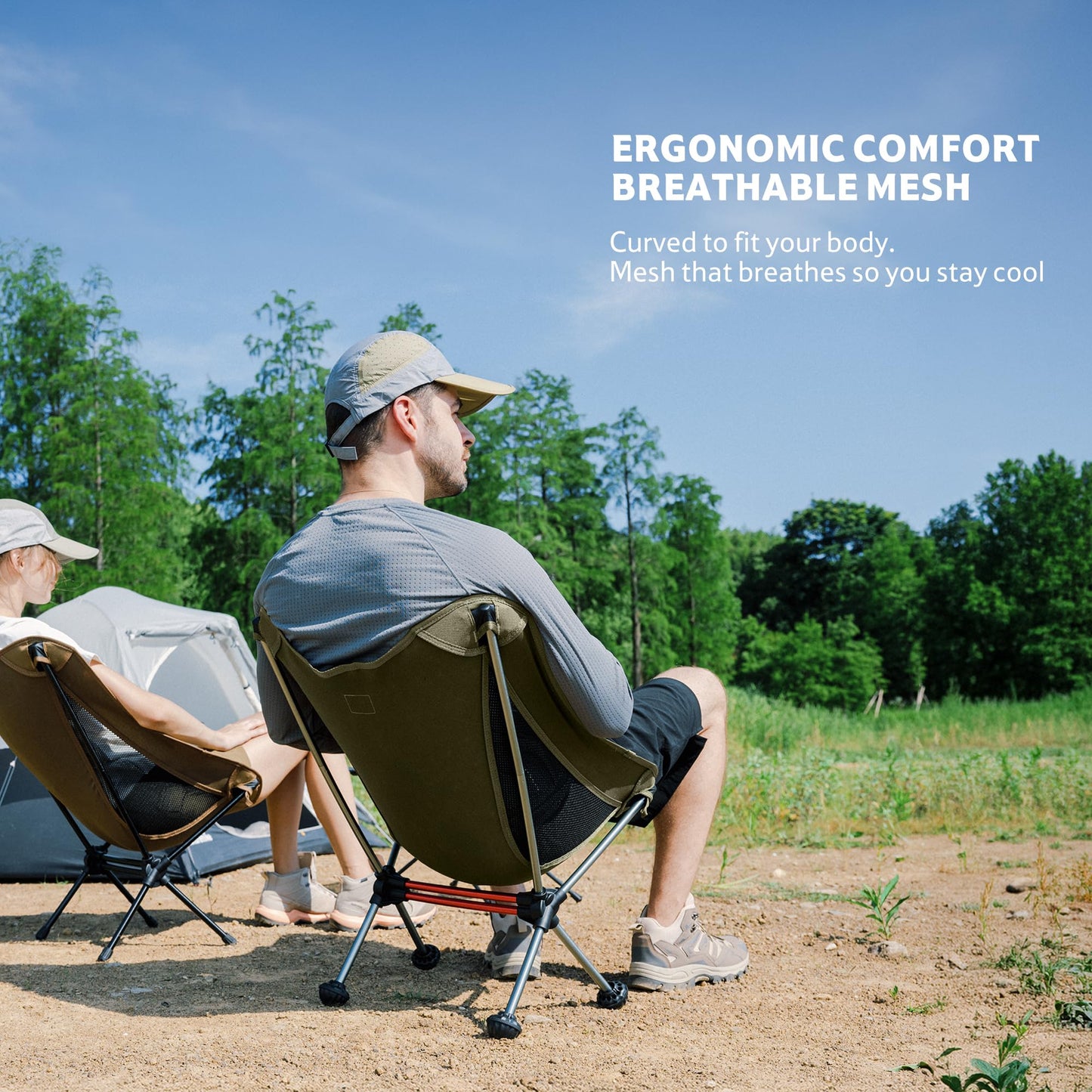 Naturehike YL08 Ultralight Camping Chair — Only 2.12 LBS, Anti-Sinking Feet