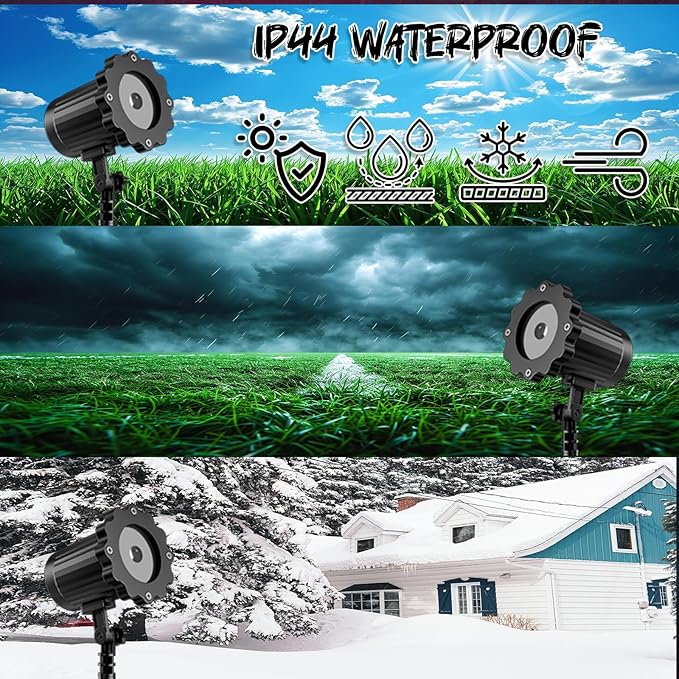 Halloween 3D Dynamic Ghost Spider Hologram Projector Light - Waterproof Outdoor for Window, Ground, Roof, Wall, Cemetery Decor
