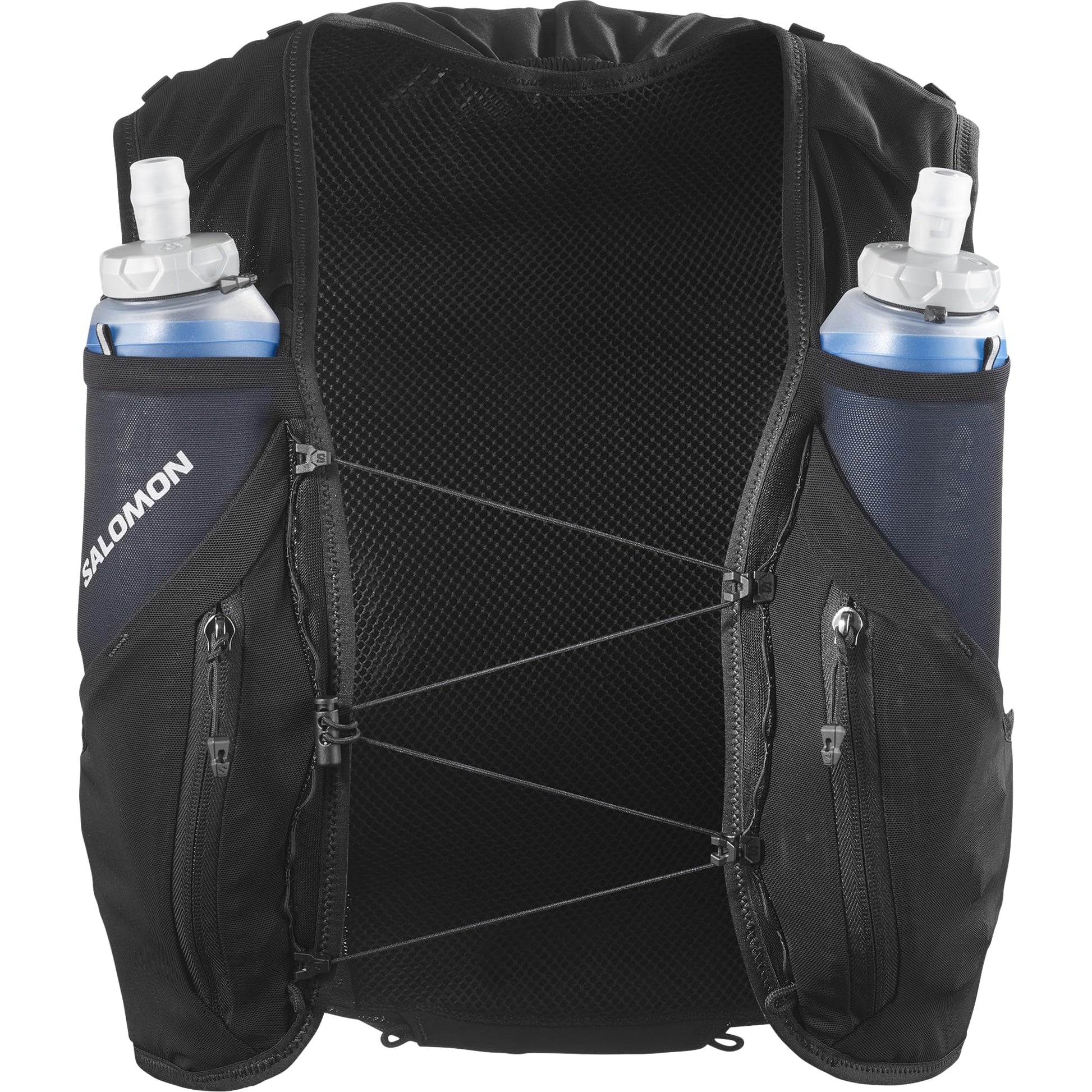 Salomon Unisex Advance Skin 12 | 12 Liter Hydration Trail Running Vest, Black, Medium