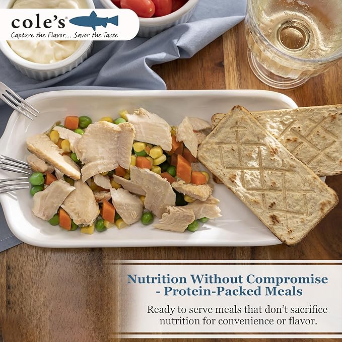 COLE’S - Smoked Rainbow Trout Fillet with Vegetables | Ready to Eat Meal | 5.6 oz Hand-Packed Canned Fish | 18g Protein | High in Vitamin D | 1 unit