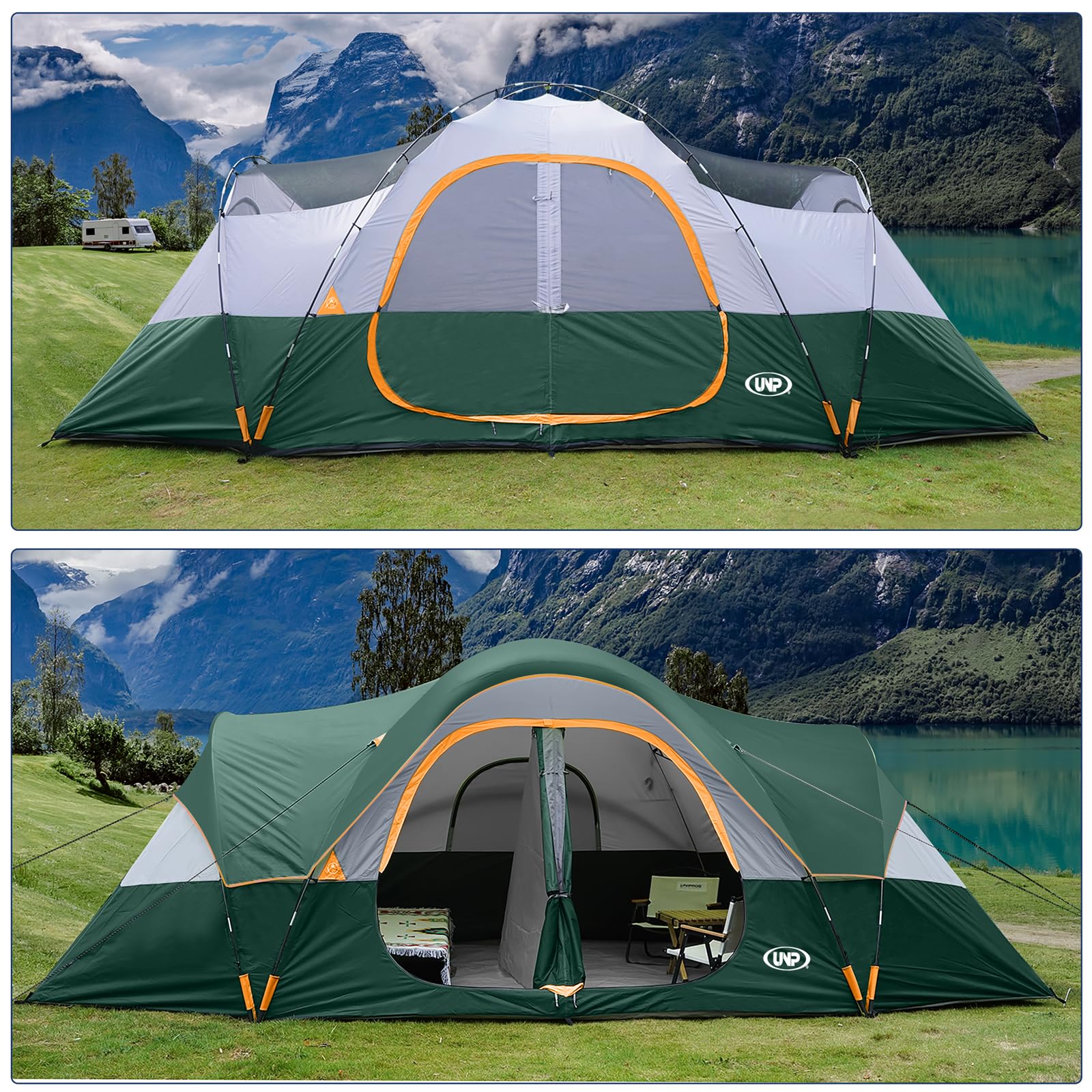 UNP 10 Person Tents for Camping Family Outdoor Camping Tent