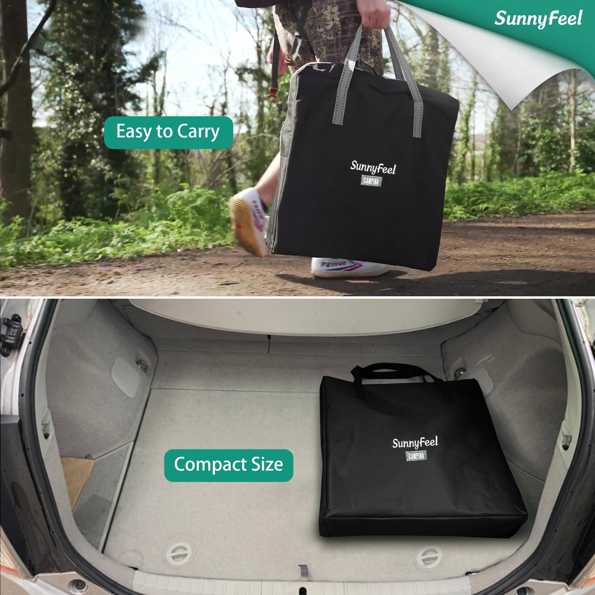 SUNNYFEEL Camping Directors Chair, Heavy Duty,Oversized Portable Folding Chair with Side Table