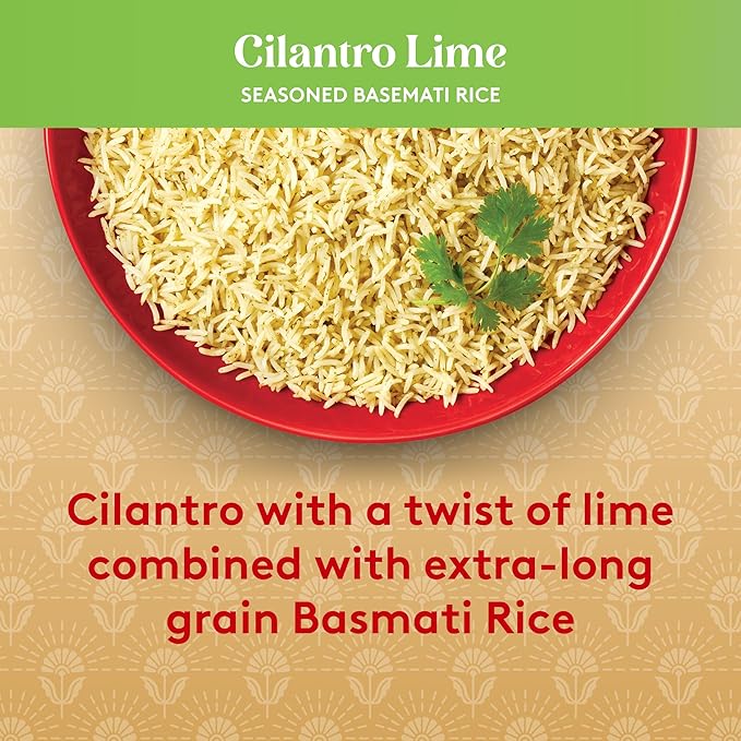 Royal Ready to Heat Cilantro Lime Seasoned Basmati Rice (8.5oz, Pack of 6)