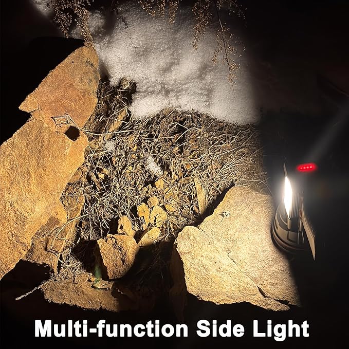 Rechargeable Spotlight Flashlight, Waterproof Outdoor Handheld Spot Light, Built-in Kickstand and Phone Charger, Emergency Light for Camping, Boat, Hunting, Hiking (Warm White)