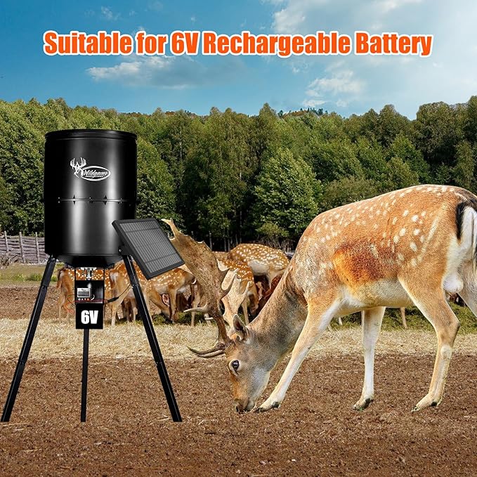 12V 3.6W Solar Panel Charger for Deer Feeders ??Waterproof Solar Battery Maintainer & Trickle Charger for Game Timers, Game Feeders & 12 Volt Rechargeable Batteries with Bracket & Alligator Clips