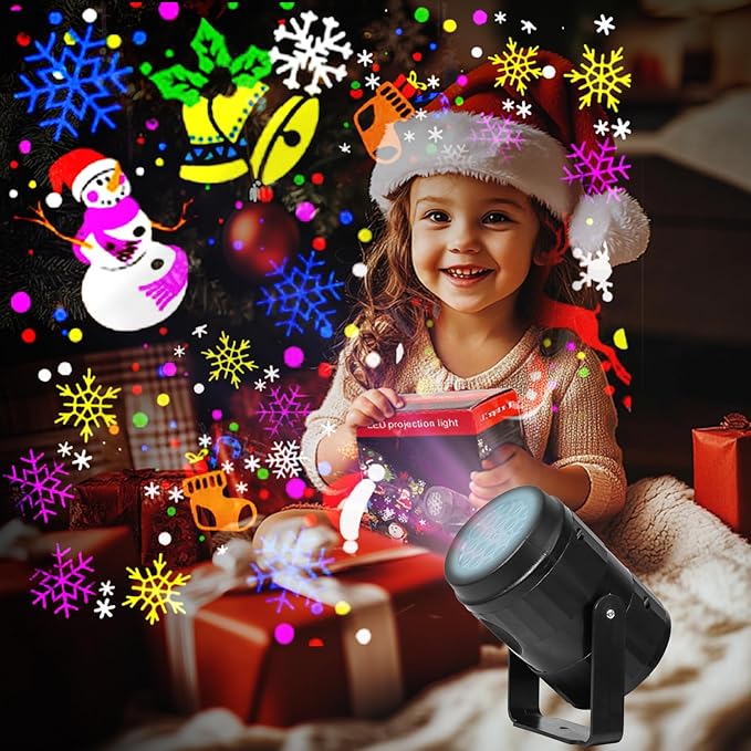 YNYFUNY Christmas Projector Lights Outdoor/Indoor, Led Projector Decorative Lighting for Christmas DecorationsHoliday Projector for Xmas