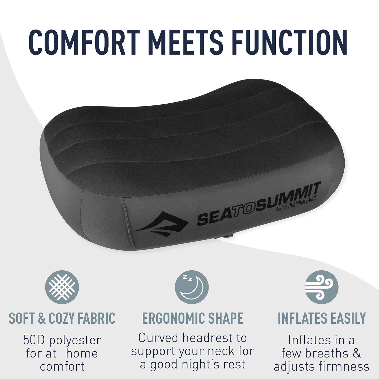 Sea to Summit Aeros Premium Inflatable Pillow, Regular, Lime