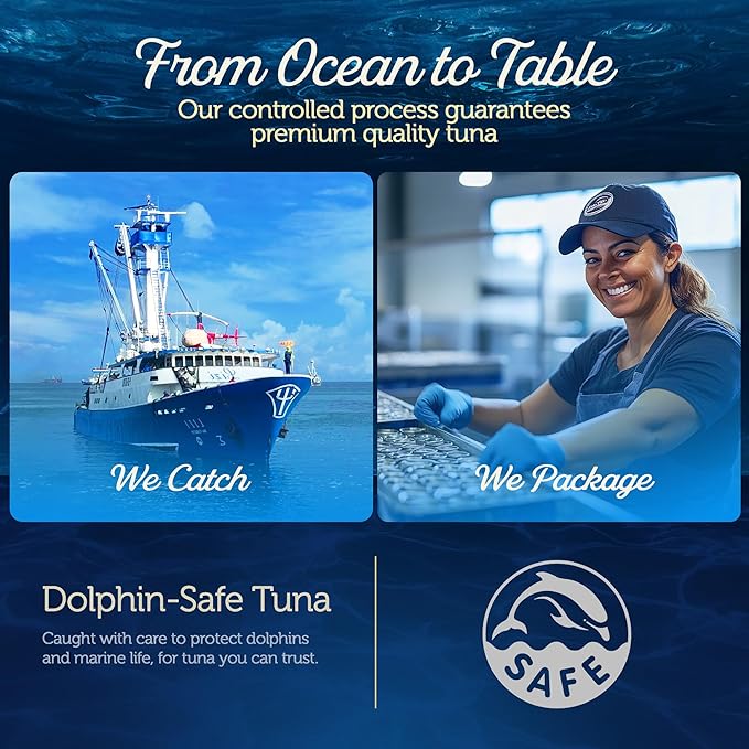ONBOARD Yellowfin Tuna Fillets, Mediterranean Seafood Diet | Pescatarian Jarred Atun, Fresh Sea Tuna Salad | High in Protein - Healthy Ready-to-Eat Snacks, Packed in Glass Jar | (6 Packs, Peruvian Peppers)