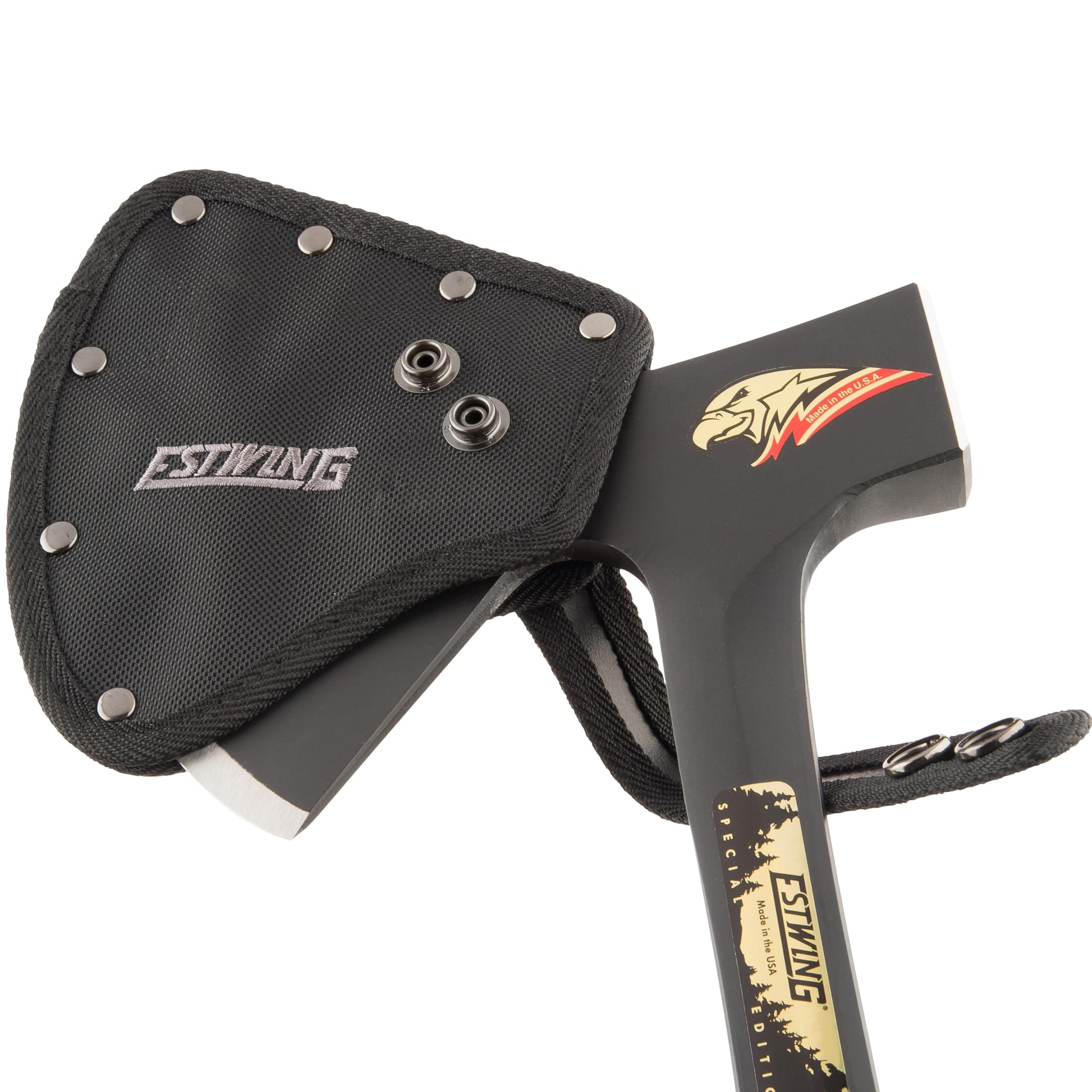 ESTWING Camper's Axe - 26" USA Made Special Edition Camping Ax with All Steel Construction & Shock