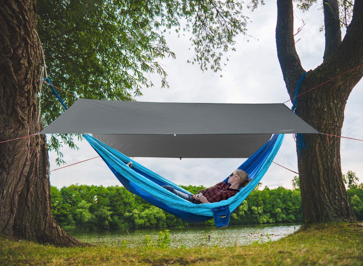 Unigear Hammock Rain Fly Waterproof Camping Tent Tarp for Backpacking