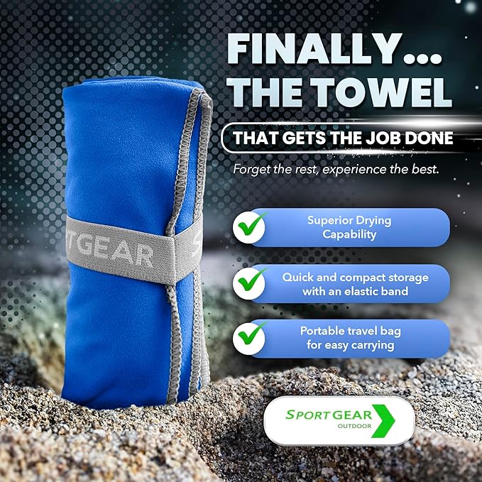 Quick Dry Camping & Travel Towel-Microfiber Travel Sports Towel, Microfiber Beach & Gym Sweat Towels For Men & Women Body, Travel Towels Fast Drying Lightweight, Quick Dry Towels For Travel