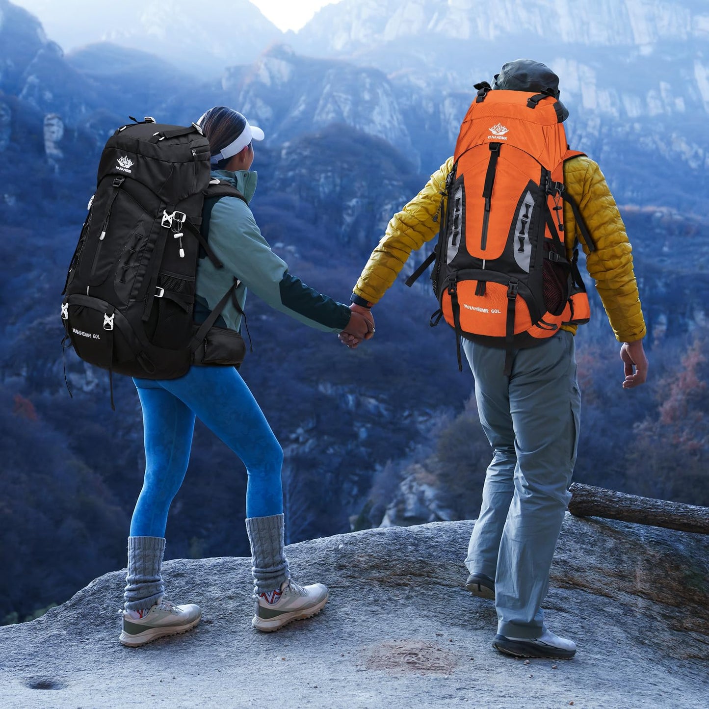Esup 50L Camping Hiking Backpack Men with rain cover 45l+5l Lightweight Backpacking Backpack Travel