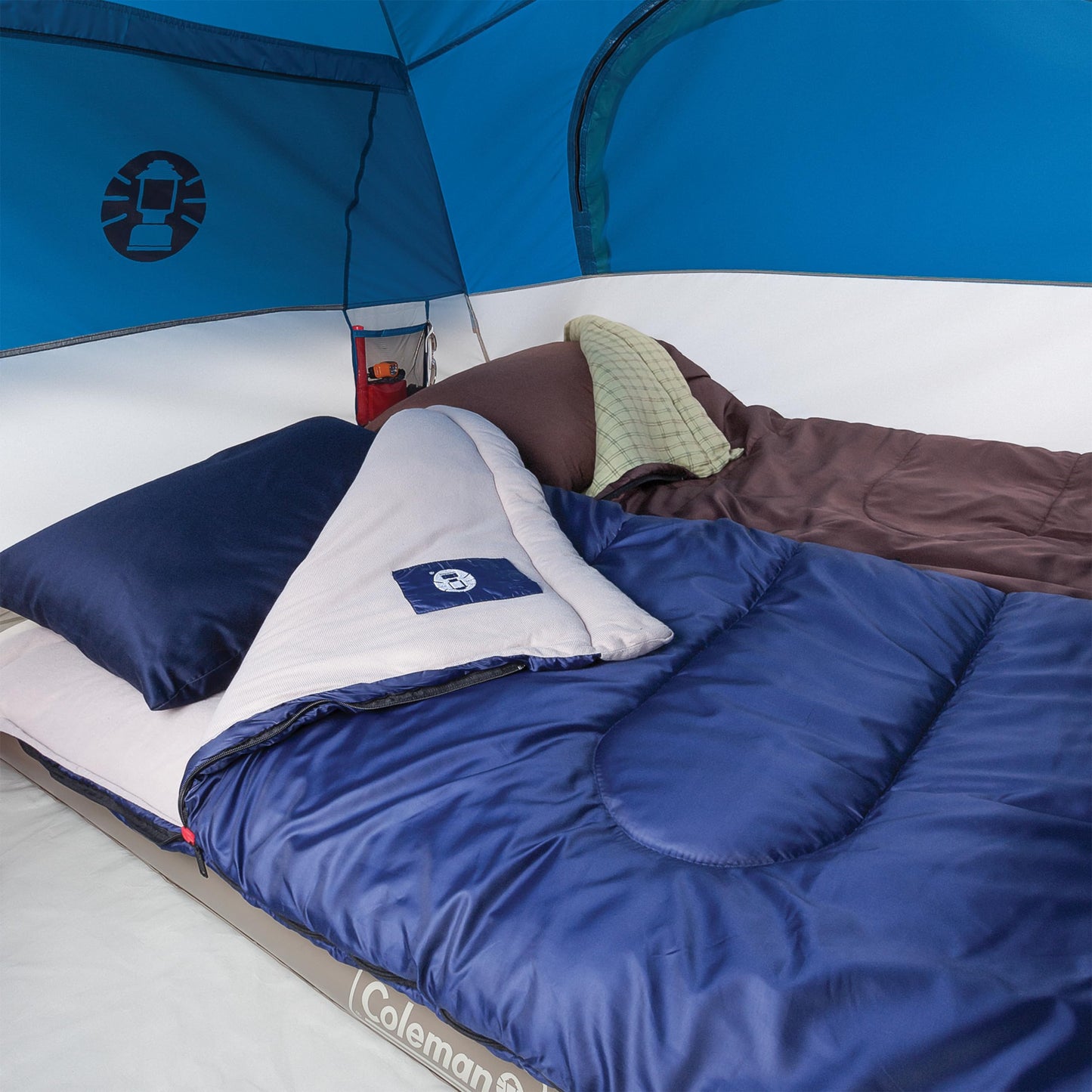 Coleman Brazos 20/30°F Adult Cool-Weather Sleeping Bag with No-Snag Zipper & Stuff Sack, Machine