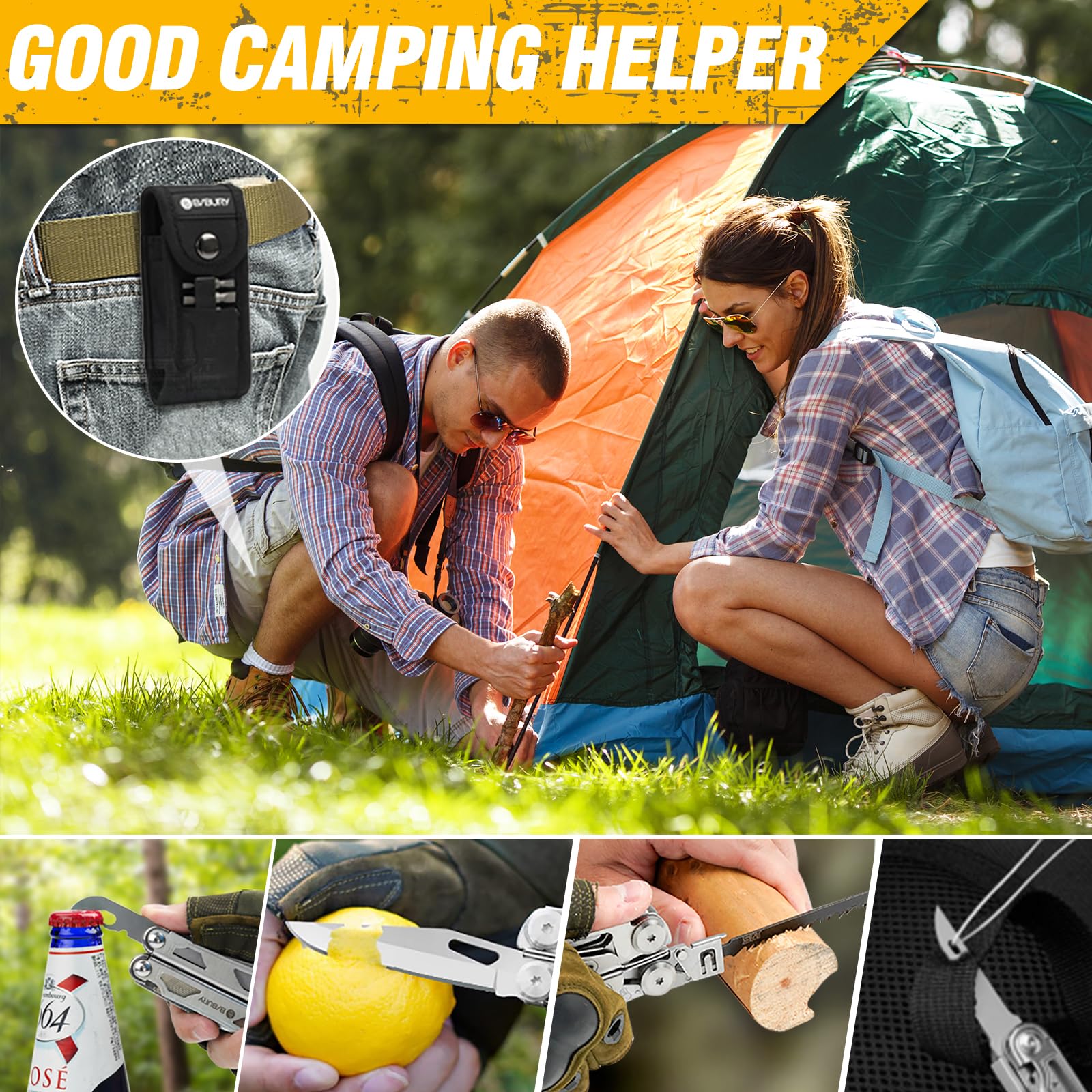 BIBURY 31-in-1 Multitool Pliers Pro,EDC Pocket Knife & Scissors-BI2045
