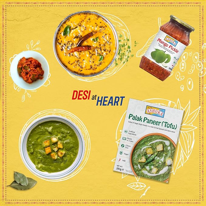Ashoka Traditional Indian Meals 1932, Vegan Mixed Vegetable Curry, All-Natural Ready to Eat Microwavable Entrees, Shahi Navratan Korma, Kosher Certified, Gluten-Free with No Preservatives, Pack of 1