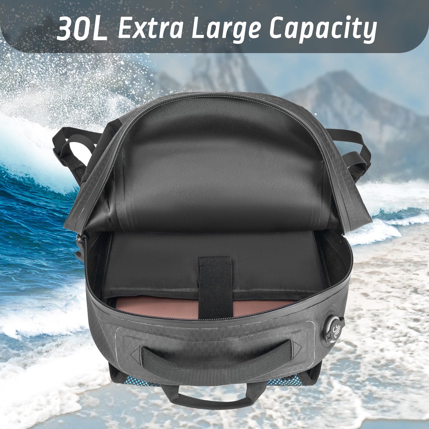 Trudave Waterproof Backpack, Waterproof Submersible Backpack, Floating TPU Coated Dry Bag with