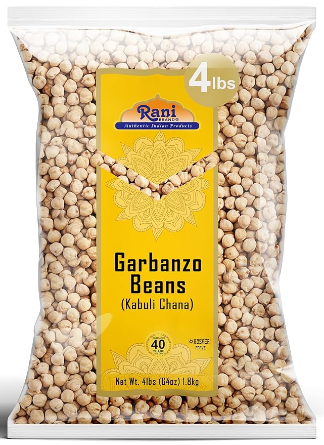 Rani Garbanzo Beans (Kabuli Chana) 64oz (4lbs) 1.81kg Bulk ~ All Natural | Vegan | Gluten Friendly | NON-GMO | Kosher | Indian Origin