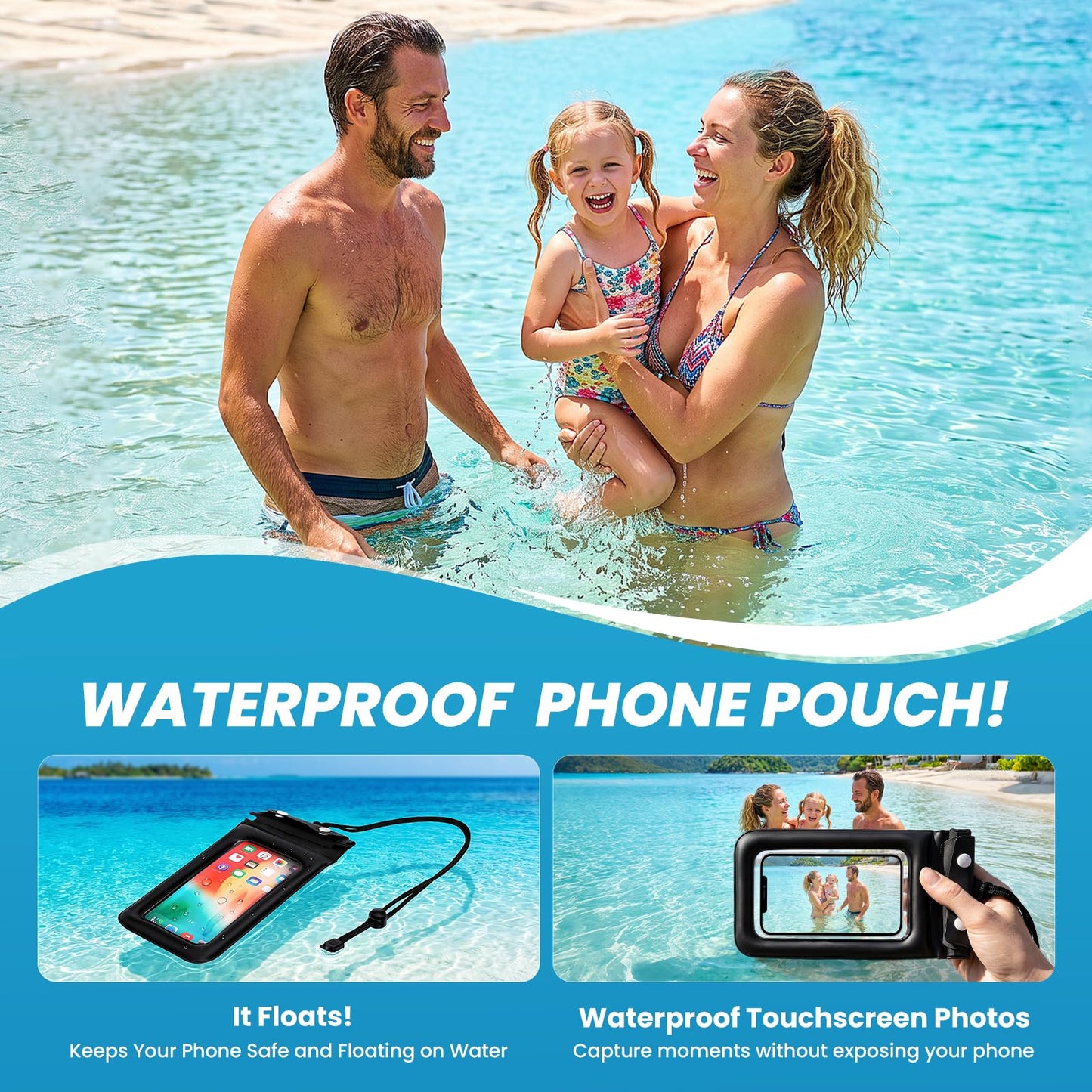 MORXPLOR Dry Bag Waterproof,5L/10L/20L/30L/40L/55L Roll Top Dry Bag Backpack with WaterProof Phone