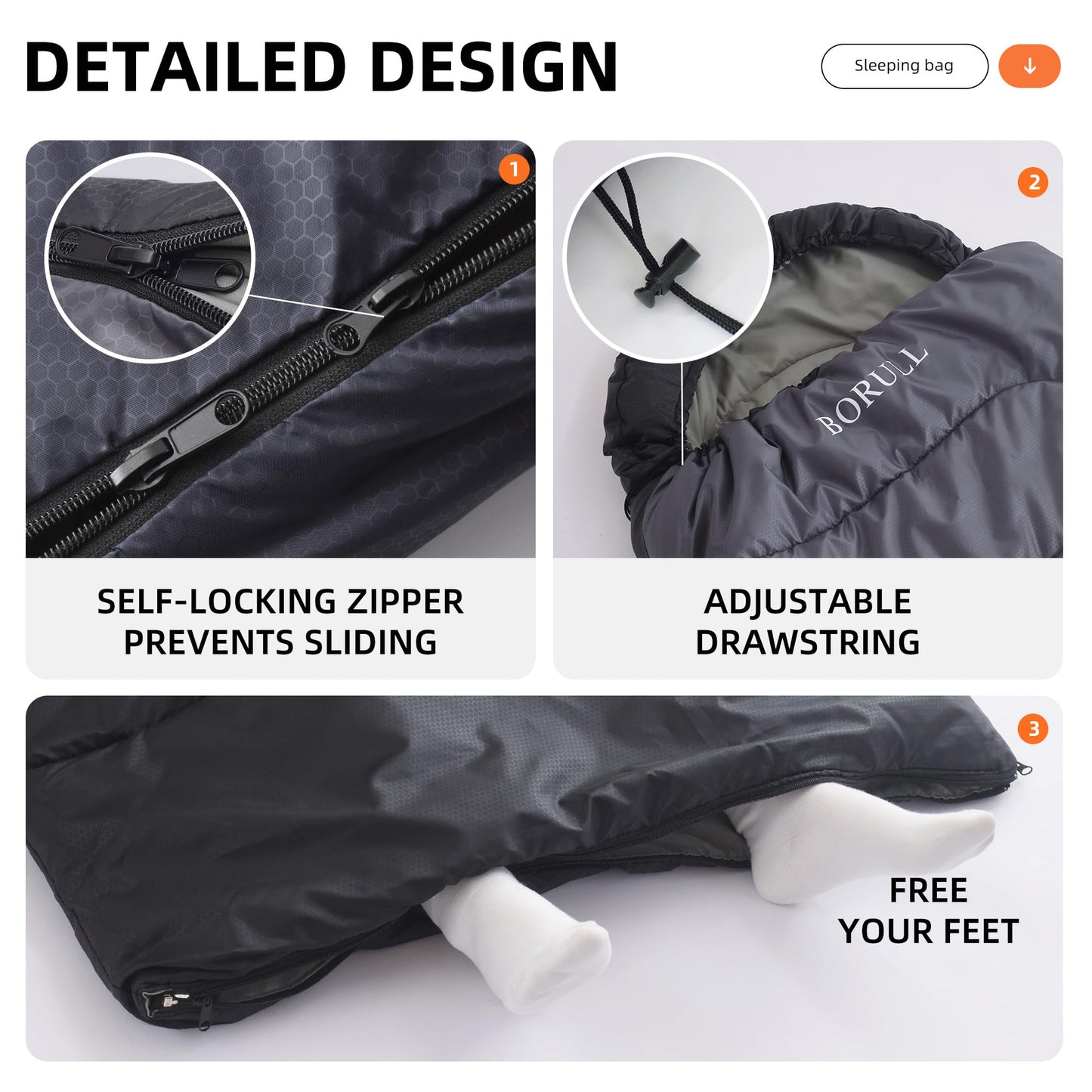 Lightweight Sleeping Bags for Kids & Adults, Backpacking & Scouts, Compact