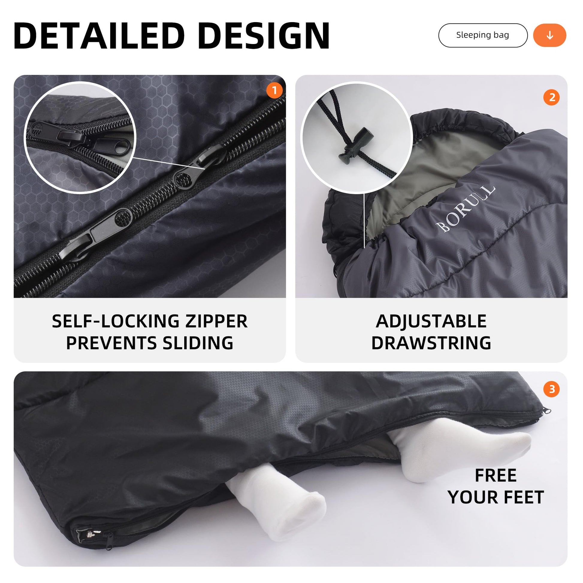 Lightweight Sleeping Bags for Kids & Adults, Backpacking & Scouts, Compact