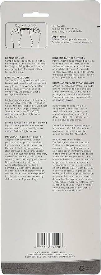 Coghlan's Lightsticks, Red, 2-Pack