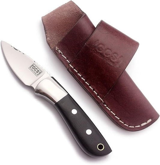 GCS Handmade D2 Tool Steel Tactical knife Hunting Knife CampKnife with leather sheath Full tang blade designed for Hunting & EDC GCS 235 (Micarta Handle)