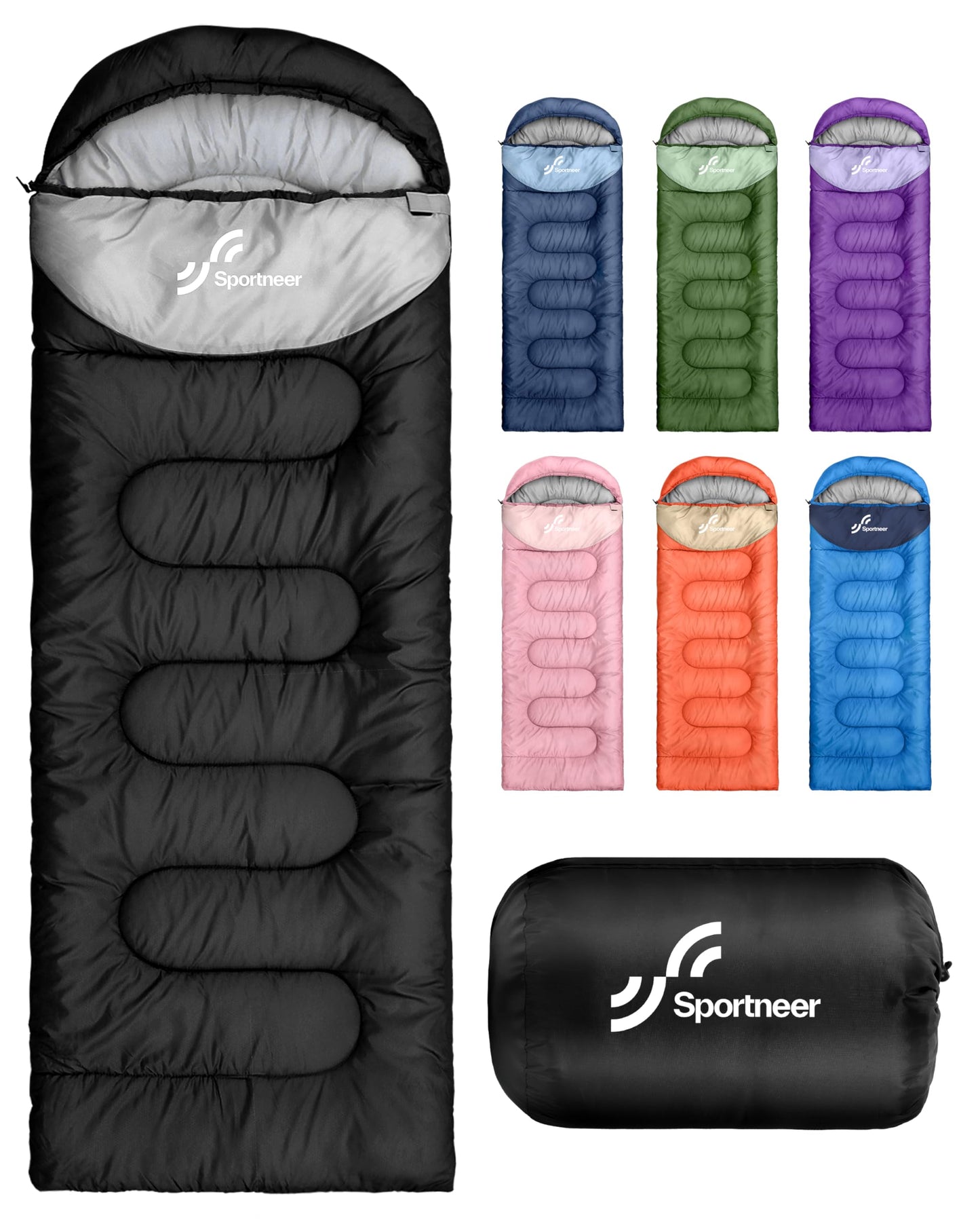 Sportneer Sleeping Bag for Adults & Kids, Cold Weather & Warm Waterproof Camping Sleeping Bag